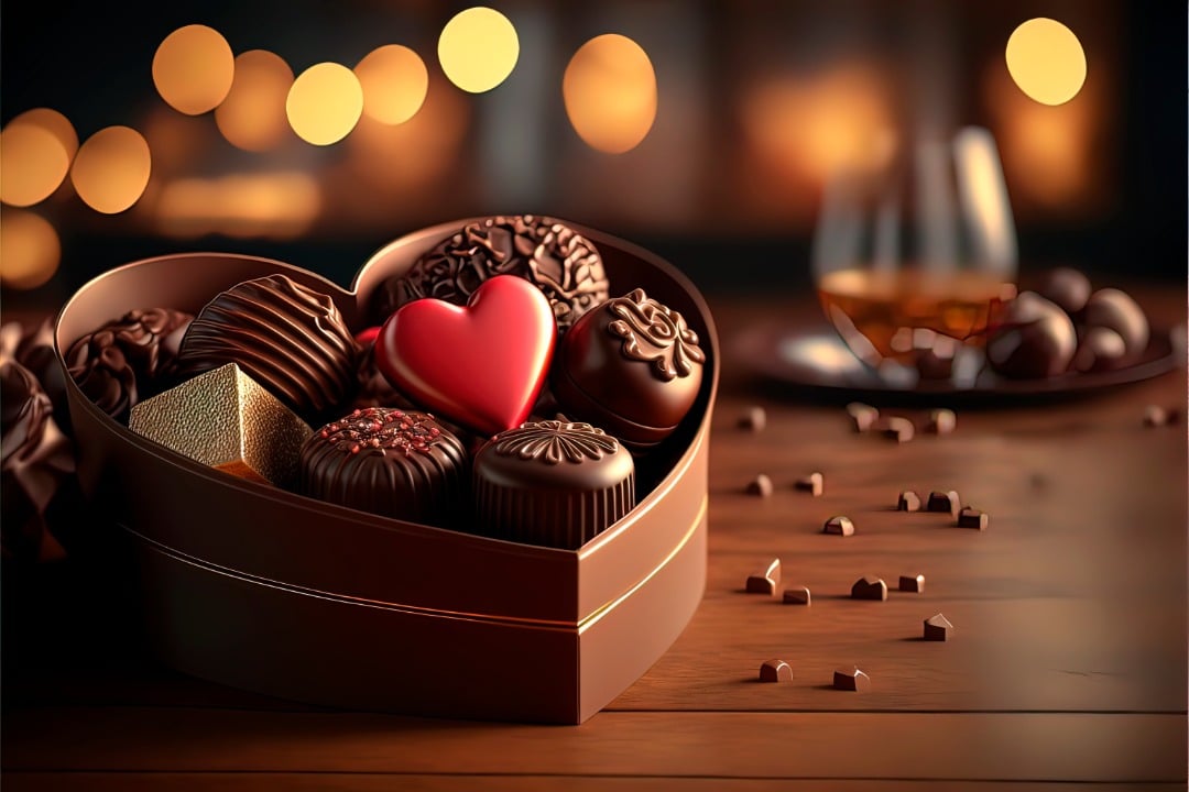 Valentine's Day box of chocolates 