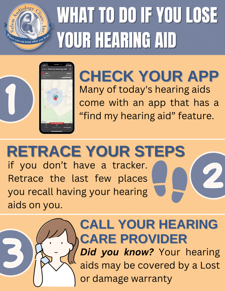 Infograph - what to do if you lose your hearing aids