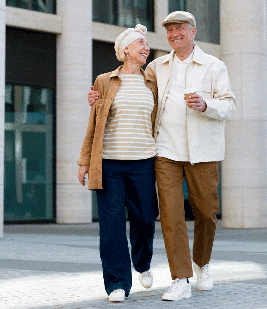 Happy Couple walking