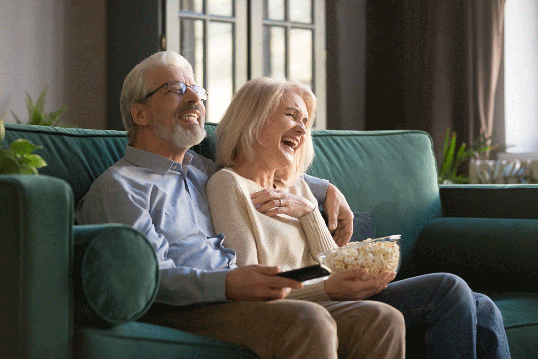 Couple watching TV